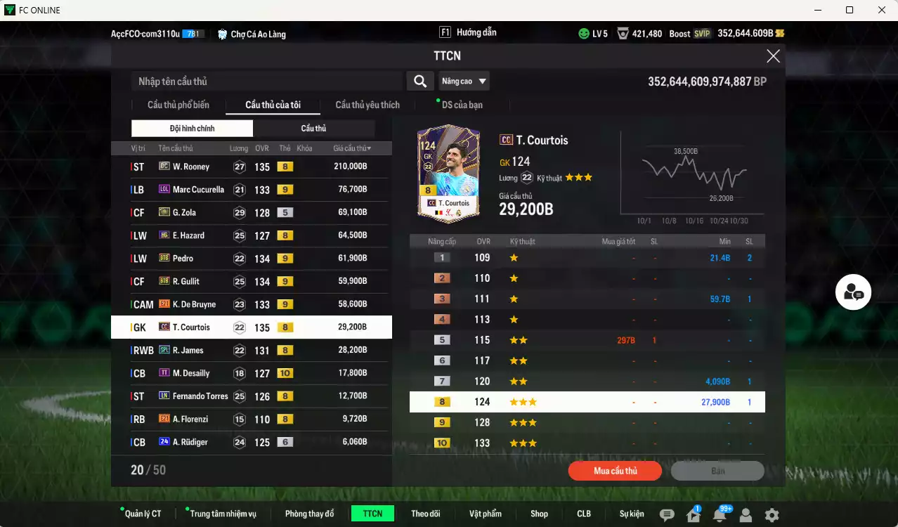 Ảnh [Tặng hàng bù, ACC Rẻ🔥] Chelsea 3.467.340b dư 352kb có Sheva ITM+5, Lampard ITM+5, Rooney DC, Zola ITM+5, Cucurella LOL+9, De Bruyne E21+9, Pedro BTB+9, Gullit BTB+9, Hazard HG, Courtois CC, James SPL... Còn nhiều CP GIẢM THUẾ, đã full đào tạo chiến thuật, HLV Xịn