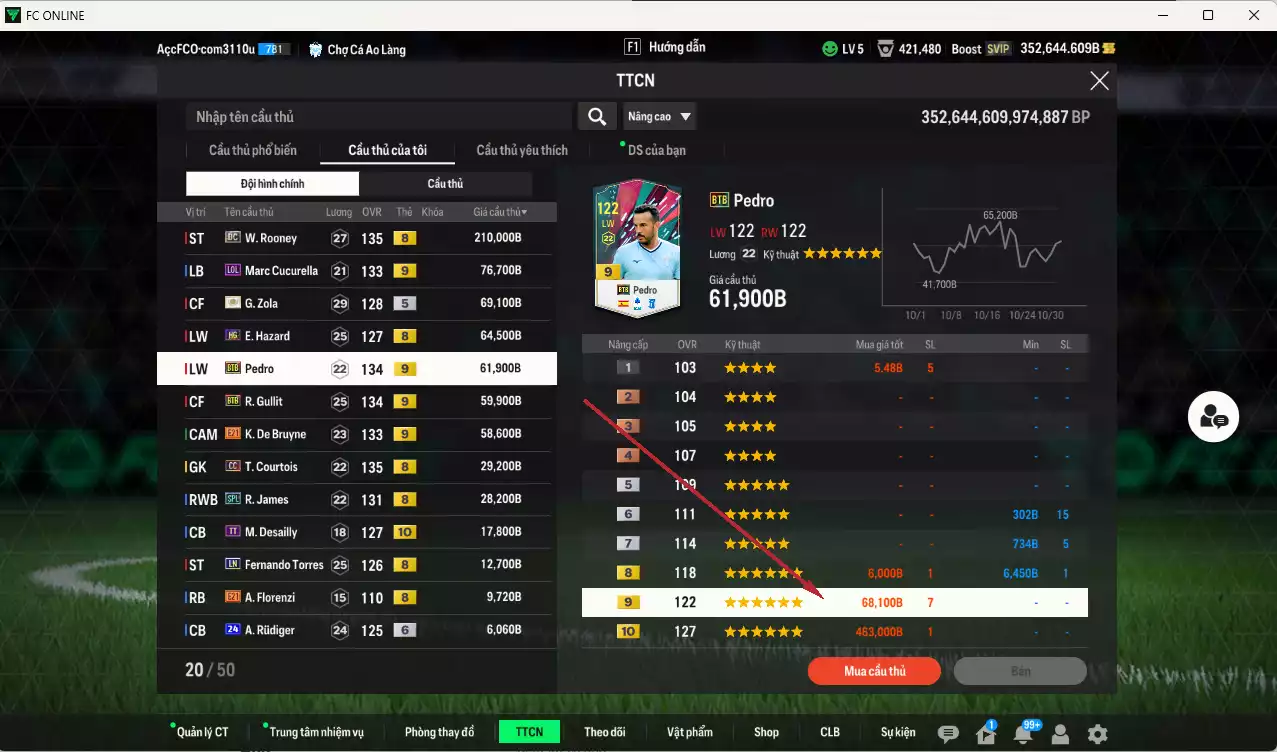 Ảnh [Tặng hàng bù, ACC Rẻ🔥] Chelsea 3.467.340b dư 352kb có Sheva ITM+5, Lampard ITM+5, Rooney DC, Zola ITM+5, Cucurella LOL+9, De Bruyne E21+9, Pedro BTB+9, Gullit BTB+9, Hazard HG, Courtois CC, James SPL... Còn nhiều CP GIẢM THUẾ, đã full đào tạo chiến thuật, HLV Xịn