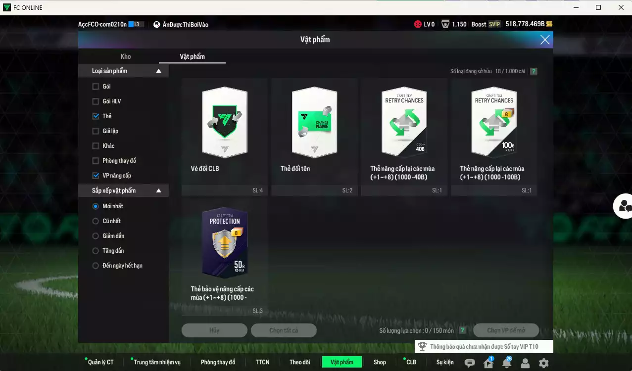 Ảnh [ACC Rẻ🔥] ACC 518778b trắng, có thẻ đổi tên