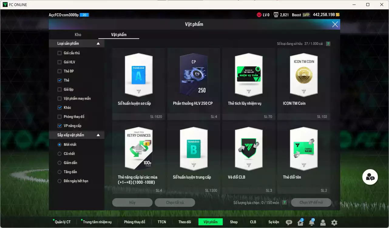 Ảnh [ACC Rẻ🔥] ACC 442258b trắng, có thẻ đổi tên