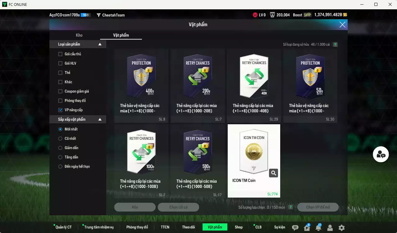 Ảnh [ACC Rẻ🔥] ACC 1374991b trắng, có thẻ đổi tên, còn nhiều CP GIẢM THUẾ. Dư 101.000TC, HLV Xịn