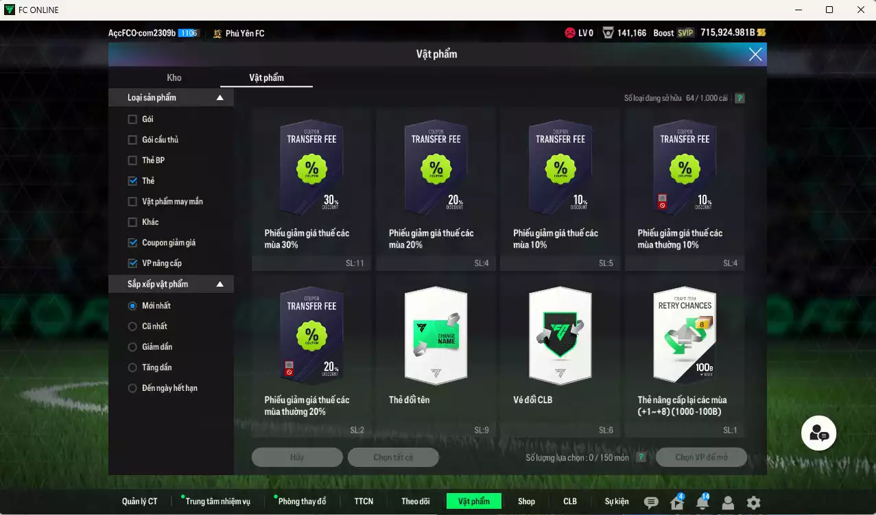 Ảnh [ACC Rẻ🔥] ACC 715924b trắng vs Xuân Son PRM+5 có thẻ đổi tên, còn CP GIẢM THUẾ. Dư 80.000TC, HLV Xịn