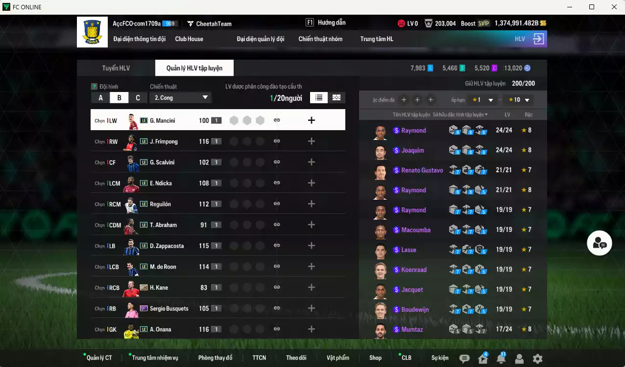 Ảnh [ACC Rẻ🔥] ACC 1374991b trắng, có thẻ đổi tên, còn nhiều CP GIẢM THUẾ. Dư 101.000TC, HLV Xịn