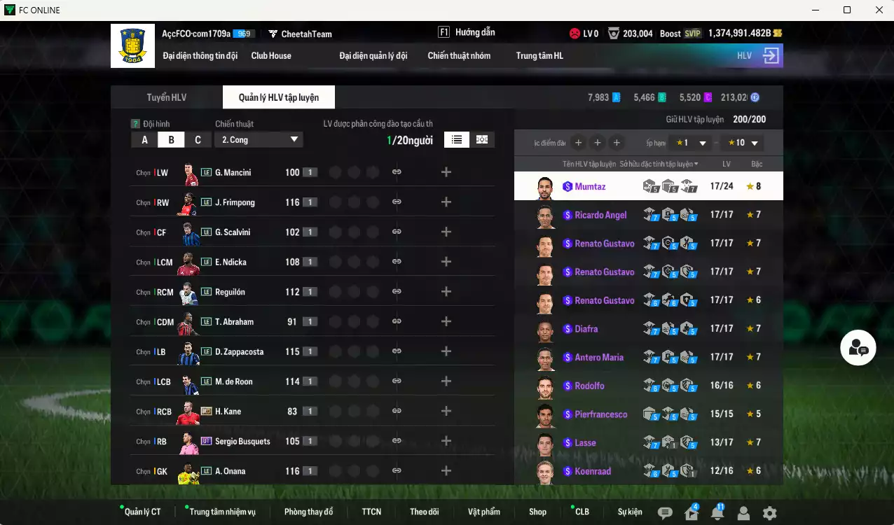 Ảnh [ACC Rẻ🔥] ACC 1374991b trắng, có thẻ đổi tên, còn nhiều CP GIẢM THUẾ. Dư 101.000TC, HLV Xịn