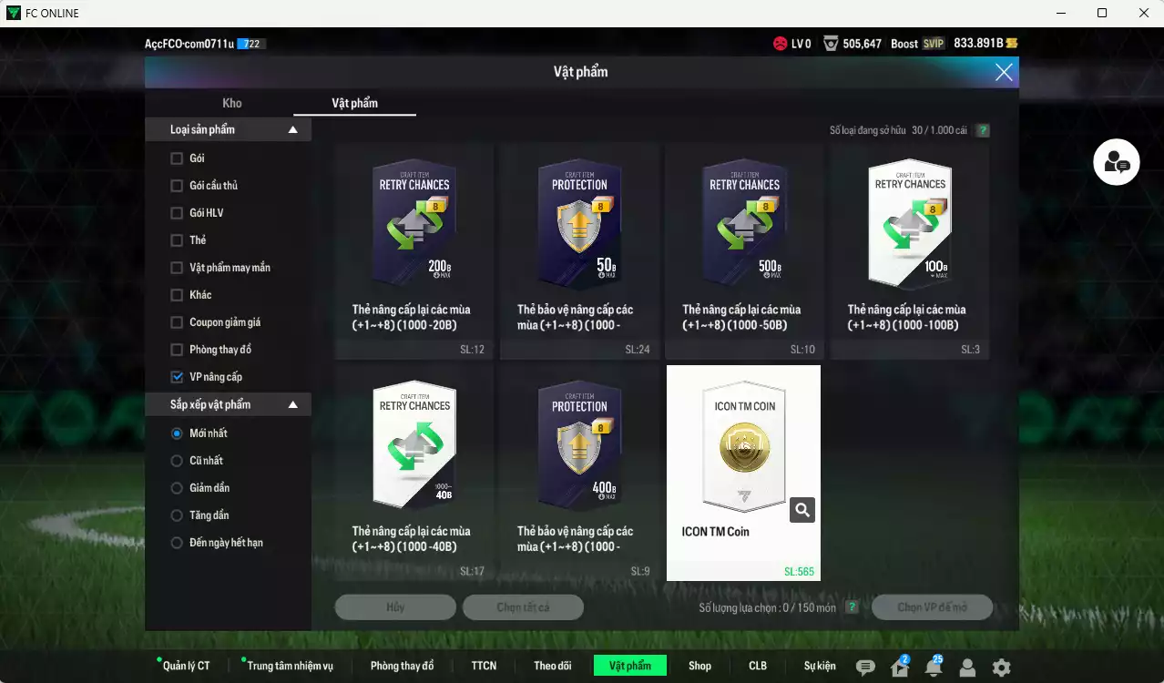 Ảnh Full mùa CC+8 982.290b có Eto, Lúcio, Modric, Figo, Desailly, Drogba, Hagi, Lampard, Cafu, Carlos, Rakitic, Courtois, Touré, H. Son... CC+8. HLV Xịn, đã đào tạo chỉ số nhiều cầu thủ