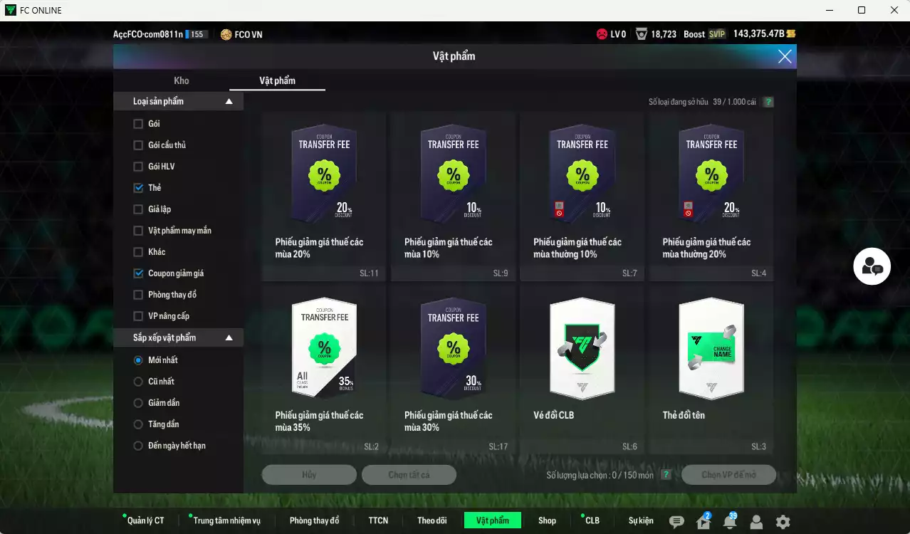 Ảnh [Tặng 2000FC] Juventus 1.259.440b dư 142kb có Vieira ITM+5, Henry CC, Cannavaro CC, Pirlo CC, Lúcio JNM, CR7 25TS, Szczesny BOE+10, Del Piero ITM, Locatelli 25TS, Douglas Luiz MDL, Zakaria 25TS, J. David 25TS... Dư 95.000TC, HLV Xịn
