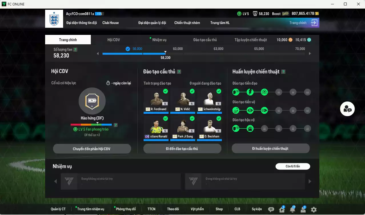 Ảnh [Dư nhiều BP] Man Utd. ITM 6.314.500b dư 800kb có Beckham, Rooney, Van Persie, Ferdinand, Vidic, Schweinsteiger, Scholes, Keane, Park, VDS... ITM+5 vs CR7 CH, Forlan JNM. Đã đào tạo full chỉ số nhiều CT, nữa bảng chiến thuật, HLV Xịn
