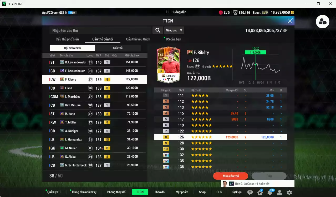 Ảnh Bayern Munich 1.136.680b có Lewandowski 25TS, Beckenbauer CH, Ribéry JNM, Lúcio CC, Matthaus RTN, Kim Min Jae 25TS, Kane HG, Muller HG, Rudiger 25TS, Alaba HG... Còn nhiều CP GIẢM THUẾ, gần full đào tạo chiến thuật, đào tạo full chỉ số nhiều CT, HLV Xịn