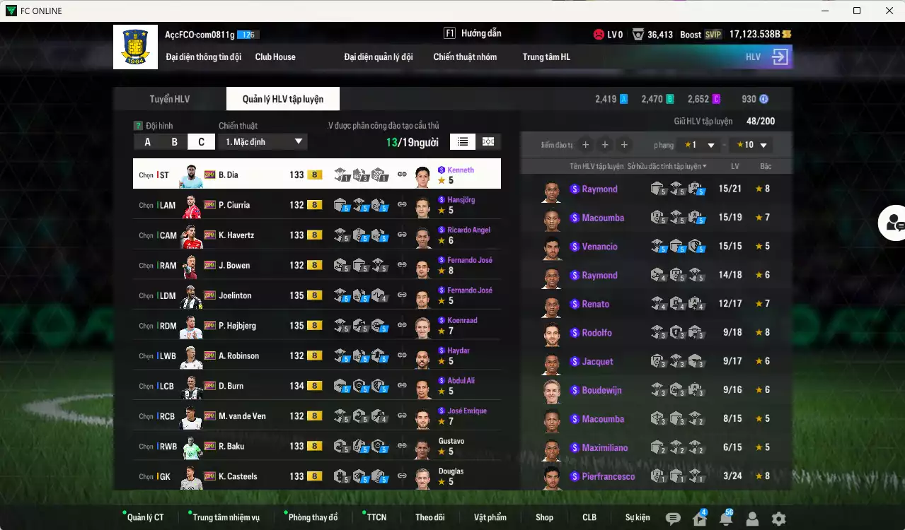 Ảnh Full mùa 23HW+8 dư 17kb có B.Dia, Hojbjerg, Joelinton, Burn, Sanabria, Bowen, Havertz... HLV Xịn, dư 42.000TC