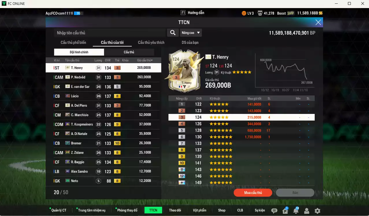 Ảnh Juventus 1.041.330b có Henry ITM+3, Nedved ITM+3, Del Piero ITM+3, VDS ITM+5, Lúcio CC, Marchisio DC, Koopmeiners HG+9, Di Natale DC, Bremer SPL+10, Zidane BTB, Baggio LN... Còn nhiều CP GIẢM THUẾ, dư 125.000TC