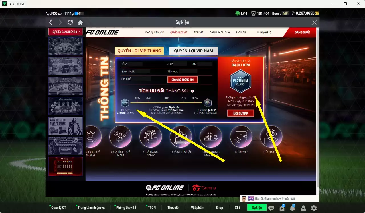 Ảnh [Dư nhiều BP] Chelsea 4.101.710b dư 710kb có Sheva ITM+5, Torres ITM+5, Zola ITM+6, Pulisic 25TS+6, Salah 25TY, Andrey Santos 25TS, Rudiger SPL, Essien JNM, Tomori 23HW, Caicedo 23HW... HLV Xịn, đã đào tạo chỉ số nhiều CT, VIP BK Tháng 11 và 12