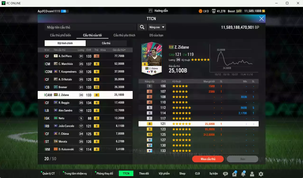 Ảnh Juventus 1.041.330b có Henry ITM+3, Nedved ITM+3, Del Piero ITM+3, VDS ITM+5, Lúcio CC, Marchisio DC, Koopmeiners HG+9, Di Natale DC, Bremer SPL+10, Zidane BTB, Baggio LN... Còn nhiều CP GIẢM THUẾ, dư 125.000TC