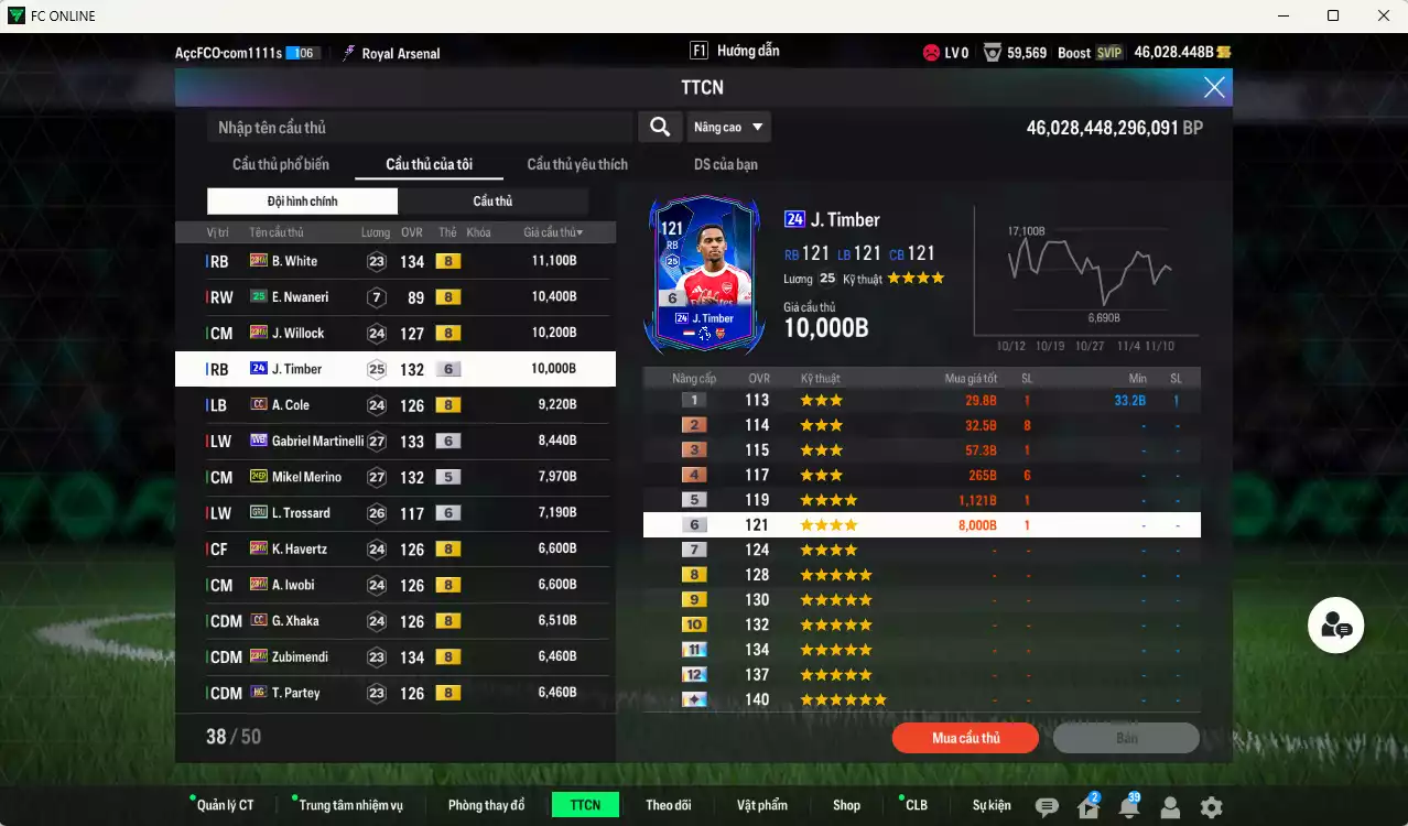 Ảnh Arsenal 693.020b dư 46kb có Saliba 25TS, Pirès ITM+5, Ljungberg ITM+5, Gyokeres 25TY, Odegaard 25TY, Petit DC, Campbell DC, Eze 23HW, Jesus 23HW, Rice 23HW, Saka 24UCL+6, Rosicky DC... Còn nhiều CP GIẢM THUẾ, HLV Xịn, dư 45.000TC