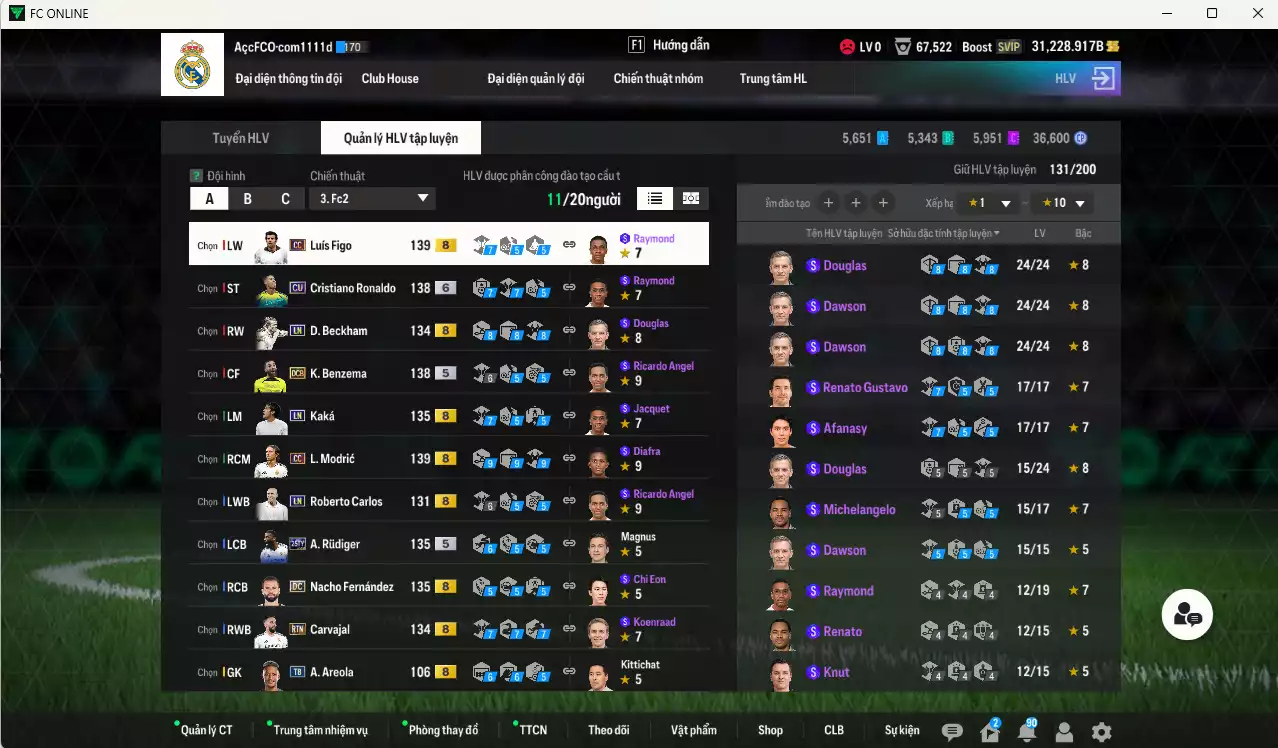 Ảnh Real Madrid 690.470b dư 31kb có CR7 CU+6, Kaká LN, Benzema DC, Modric CC, Figo CC, Rudiger 25TY, Beckham LN, Carvajal RTN, Carlos LN, Nacho DC... HLV Xịn, đã đào tạo chỉ số nhiều CT, dư 41.000TC