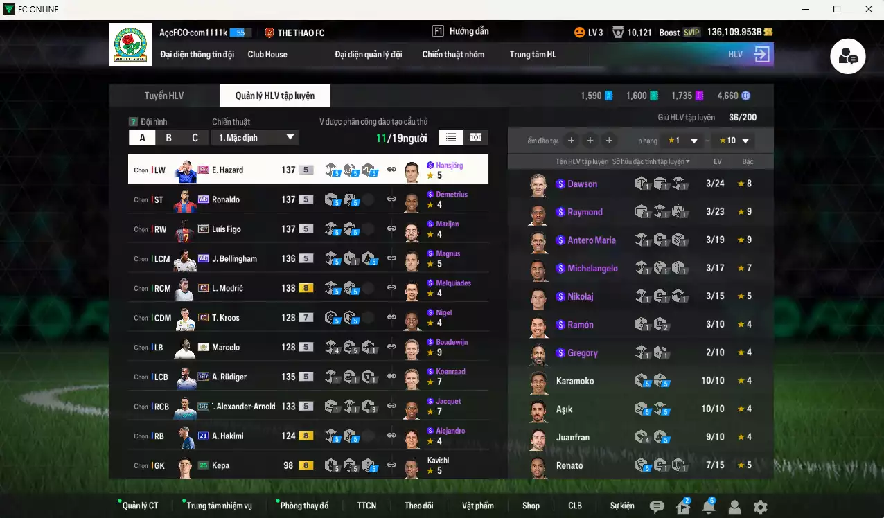 Ảnh Real Madrid 685.820b dư 136kb có Ronaldo WB, Modric CC, Arnold 25TS, Figo No.7, Bellingham WB, Rudiger 25TY, Hazard 25HR, Kroos CC+7, Hakimi 21UCL... Đã đào tạo chỉ số nhiều CT