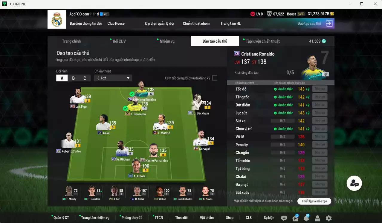 Ảnh Real Madrid 690.470b dư 31kb có CR7 CU+6, Kaká LN, Benzema DC, Modric CC, Figo CC, Rudiger 25TY, Beckham LN, Carvajal RTN, Carlos LN, Nacho DC... HLV Xịn, đã đào tạo chỉ số nhiều CT, dư 41.000TC