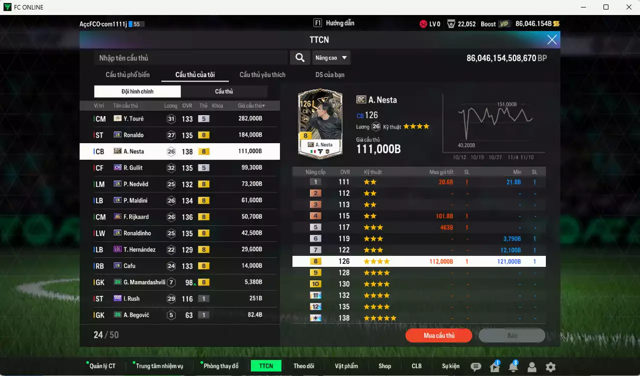 Ảnh Quốc Dân 953.870b dư 86kb có Touré ITM+5, Ronaldo LN, Nesta DC, Gullit CH, Nedved LN, Maldini LN, Rijkaard HG, Ronaldinho LN, Cafu LN... Còn nhiều CP GIẢM THUẾ