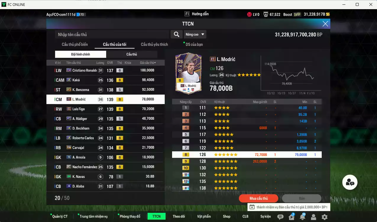 Ảnh Real Madrid 690.470b dư 31kb có CR7 CU+6, Kaká LN, Benzema DC, Modric CC, Figo CC, Rudiger 25TY, Beckham LN, Carvajal RTN, Carlos LN, Nacho DC... HLV Xịn, đã đào tạo chỉ số nhiều CT, dư 41.000TC