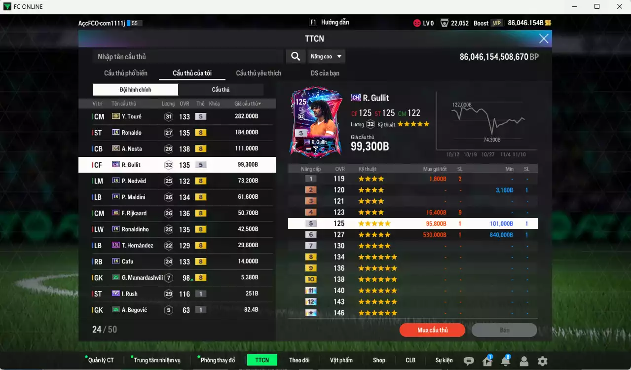 Ảnh Quốc Dân 953.870b dư 86kb có Touré ITM+5, Ronaldo LN, Nesta DC, Gullit CH, Nedved LN, Maldini LN, Rijkaard HG, Ronaldinho LN, Cafu LN... Còn nhiều CP GIẢM THUẾ