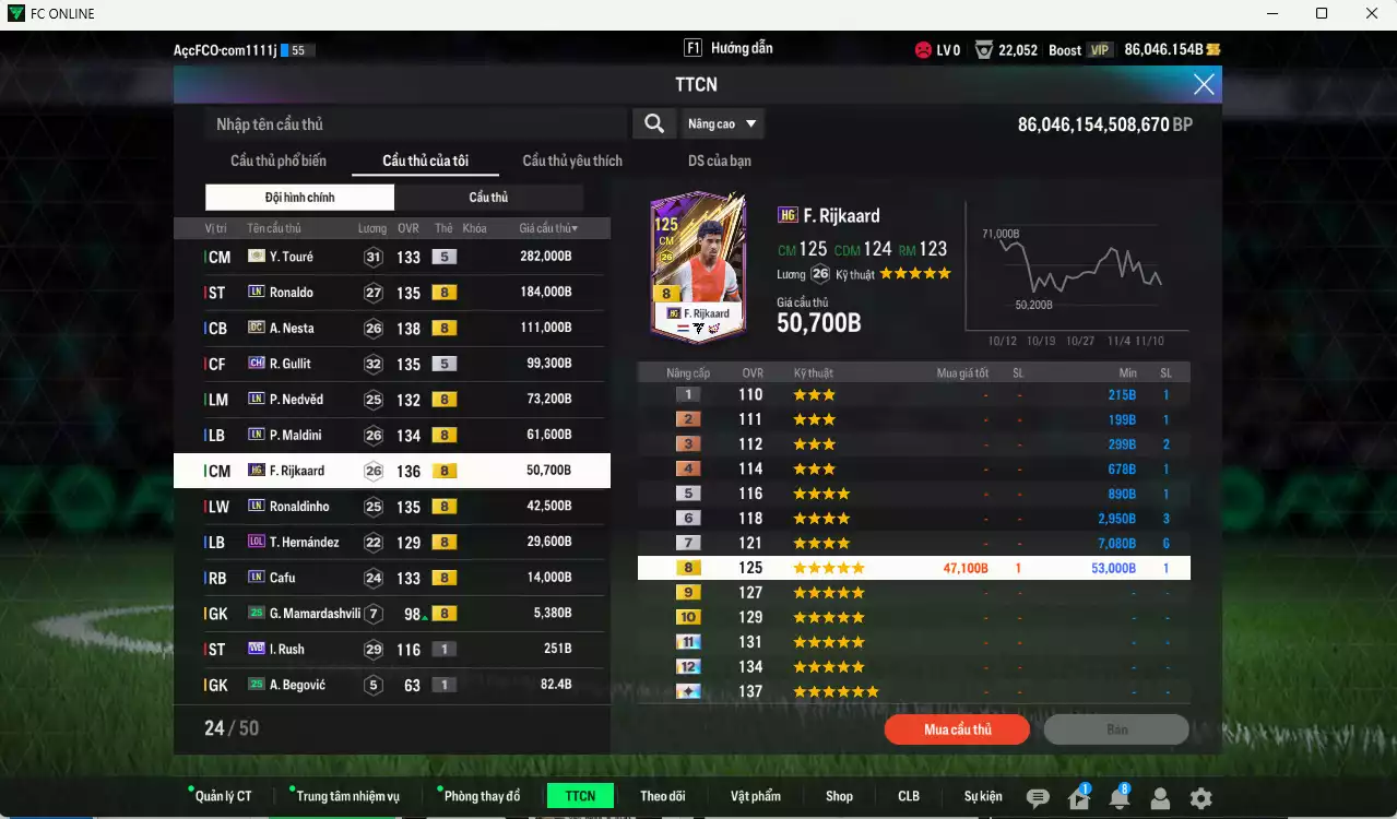 Ảnh Quốc Dân 953.870b dư 86kb có Touré ITM+5, Ronaldo LN, Nesta DC, Gullit CH, Nedved LN, Maldini LN, Rijkaard HG, Ronaldinho LN, Cafu LN... Còn nhiều CP GIẢM THUẾ