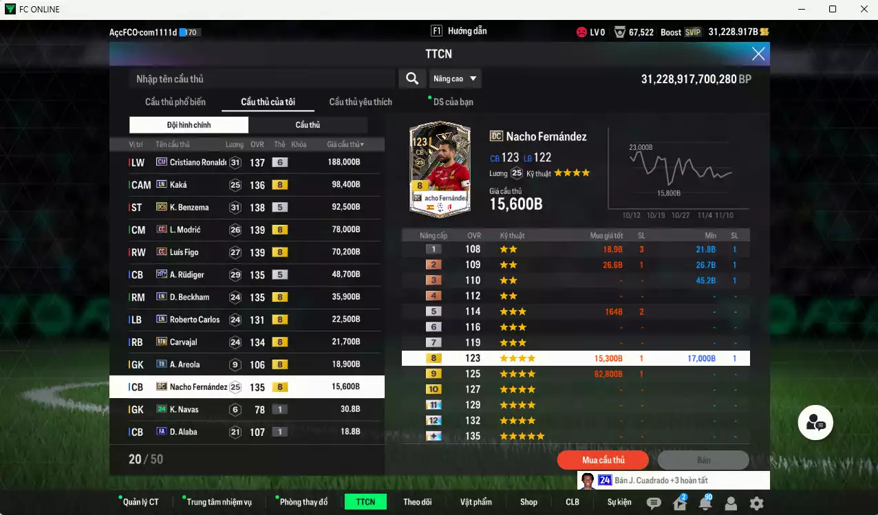 Ảnh Real Madrid 690.470b dư 31kb có CR7 CU+6, Kaká LN, Benzema DC, Modric CC, Figo CC, Rudiger 25TY, Beckham LN, Carvajal RTN, Carlos LN, Nacho DC... HLV Xịn, đã đào tạo chỉ số nhiều CT, dư 41.000TC