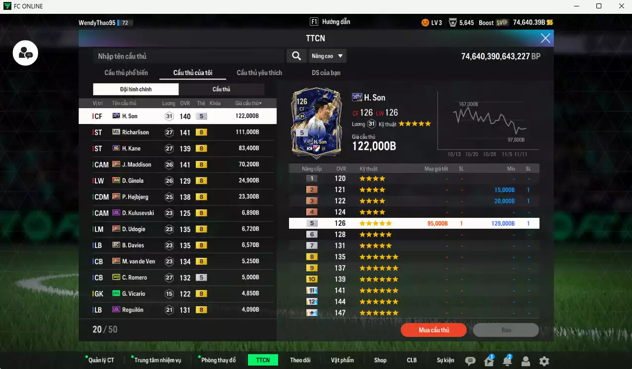 Ảnh Tottenham 474.190b dư 74kb có H. Son 25TY, Richarlison MDL, Kane HG, Maddison 23HW, Ginola JNM, Hojbjerg 23HW... Còn nhiều CP GIẢM THUẾ, đã đào tạo chỉ số nhiều cầu thủ