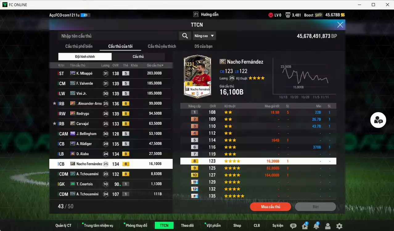 Ảnh Real Madrid 984.290b có Mbappé 25TY, Valverde 25TS, Vini 25TS, Arnold 23HW, Rodrygo 23HW, Carvajal DC, Bellingham WB, Rudiger 25TY, Alaba HG, Nacho DC... Còn nhiều CP GIẢM THUẾ