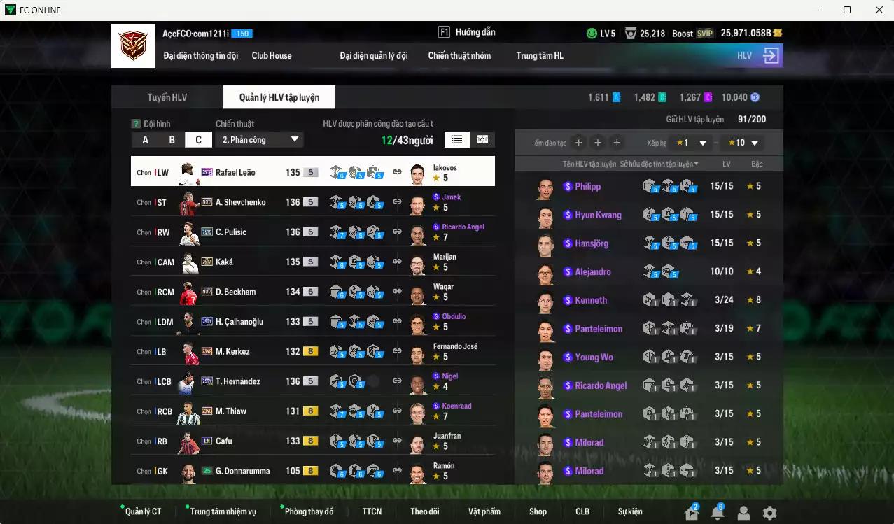 Ảnh AC Milan 419.120b dư 25kb có Theo 25TY, Sheva No.7, Pulisic 25TS, Leão 25DP, Beckham No.7, Kaká 25IM, Calhanoglu 25TY, Cafu LN, Kerkez 21NG... HLV Xịn, đã đào tạo chỉ số nhiều CT