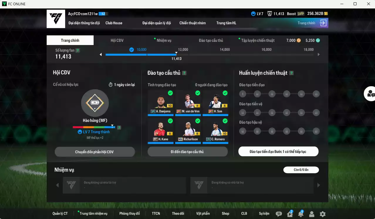 Ảnh Tottenham 963.480b có Kane DC, Danjuma SPL+10, Romero SPL+10, Richarlison MDL, Reguilón LOL+10, Maddison 23HW, Porro LOL+10, Van de Ven 23HW+9, H. Son 23HW... Đã đào tạo chỉ số nhiều cầu thủ