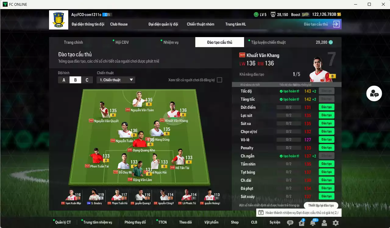 Ảnh Việt Nam 334.340b dư 122kb có Dụng Nho, Hùng Dũng, Văn Quyết, Văn Toàn, Tuấn Anh, Khuất Văn Khang, Văn Lâm, Duy Mạnh, Quế Hải, Tuấn Tài, Tấn Tài... Đã đào tạo chỉ số nhiều cầu thủ