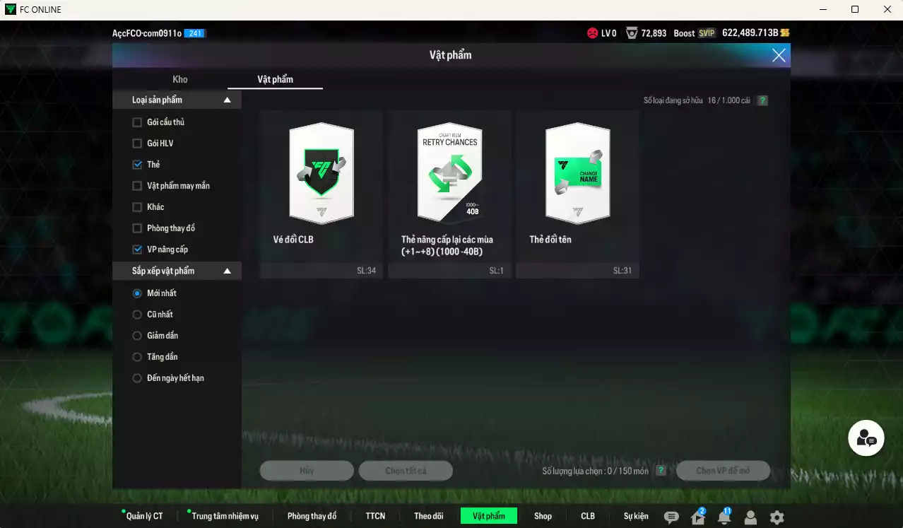 Ảnh ACC 622489b trắng, có thẻ đổi tên. HLV Xịn, dư 159.000TC