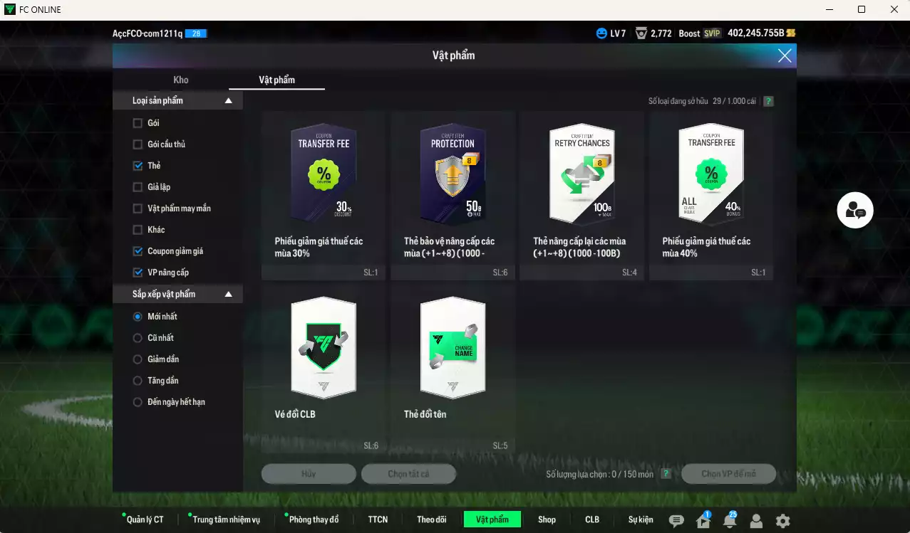 Ảnh ACC 402245b trắng, có thẻ đổi tên, còn CP GIẢM THUẾ
