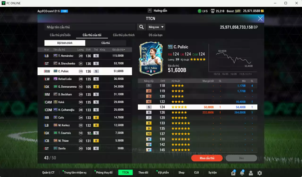 Ảnh AC Milan 419.120b dư 25kb có Theo 25TY, Sheva No.7, Pulisic 25TS, Leão 25DP, Beckham No.7, Kaká 25IM, Calhanoglu 25TY, Cafu LN, Kerkez 21NG... HLV Xịn, đã đào tạo chỉ số nhiều CT