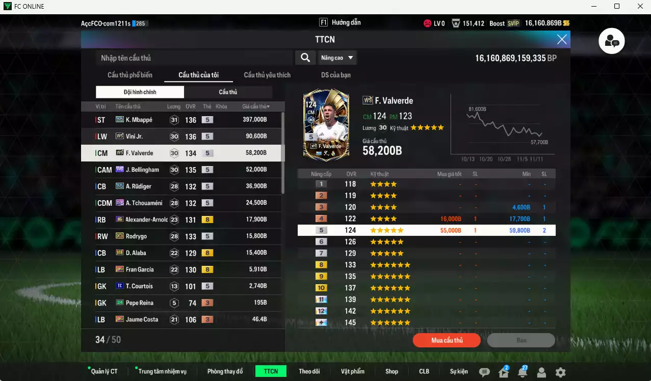 Ảnh Real Madrid 717.600b có Mbappé 25TS, Vini WS, Valverde WS, Bellingham WB, Rudiger 25TS, Tchouaméni 25DP, Arnold HG, Rodrygo DCB, Alaba BTB... HLV Xịn