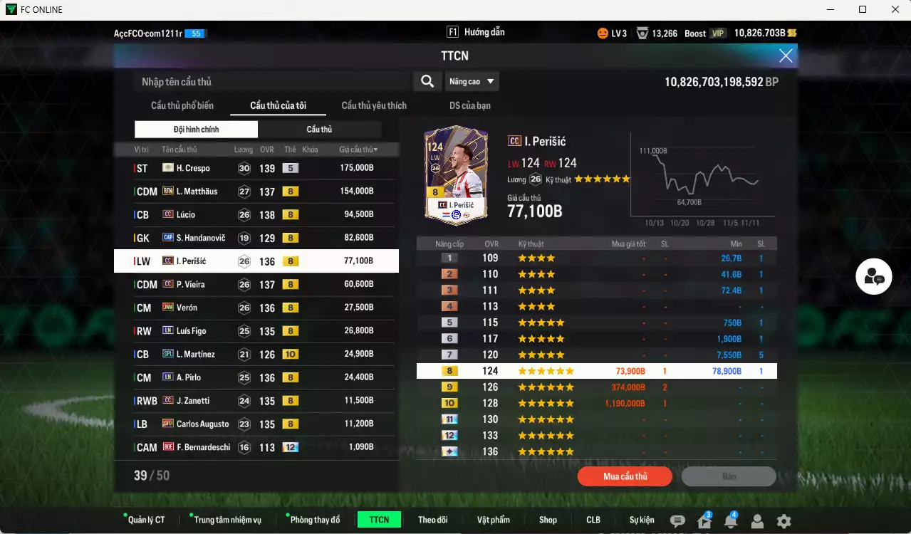 Ảnh Inter Milan 772.460b có Crespo ITM+5, Matthaus RTN, Lúcio CC, Perisic CC, Vieira CC, Verón JNM, Figo LN, L. Mártinez SPL+10, Pirlo LN... Đã đào tạo chỉ số nhiều cầu thủ