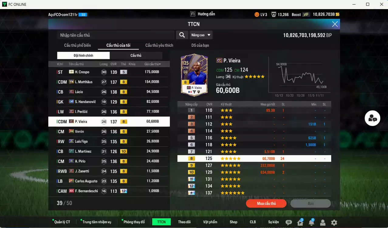 Ảnh Inter Milan 772.460b có Crespo ITM+5, Matthaus RTN, Lúcio CC, Perisic CC, Vieira CC, Verón JNM, Figo LN, L. Mártinez SPL+10, Pirlo LN... Đã đào tạo chỉ số nhiều cầu thủ