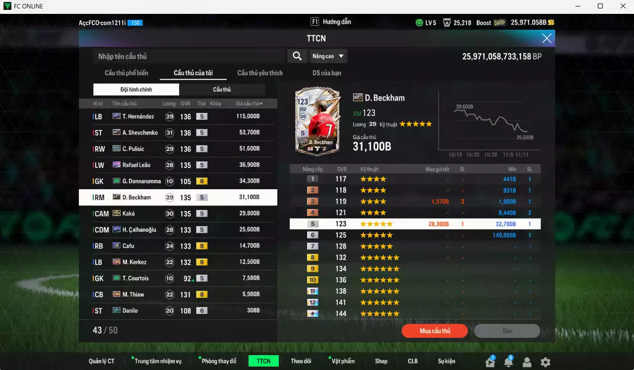 Ảnh AC Milan 419.120b dư 25kb có Theo 25TY, Sheva No.7, Pulisic 25TS, Leão 25DP, Beckham No.7, Kaká 25IM, Calhanoglu 25TY, Cafu LN, Kerkez 21NG... HLV Xịn, đã đào tạo chỉ số nhiều CT