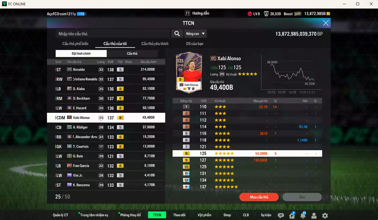 Ảnh Real Madrid 682.190b có Ronaldo WS, CR7 No.7, Alaba DC, Beckham HG, Hazard HG, Alonso CC, Rudiger 25TS, Arnold HG... Còn nhiều CP GIẢM THUẾ, HLV Xịn, đã đào tạo chỉ số nhiều cầu thủ, VIP BK Tháng 11