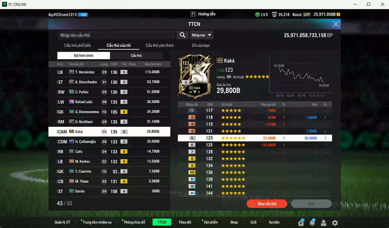 Ảnh AC Milan 419.120b dư 25kb có Theo 25TY, Sheva No.7, Pulisic 25TS, Leão 25DP, Beckham No.7, Kaká 25IM, Calhanoglu 25TY, Cafu LN, Kerkez 21NG... HLV Xịn, đã đào tạo chỉ số nhiều CT