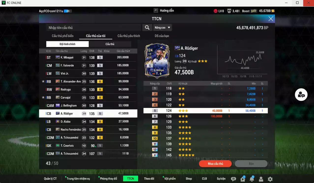 Ảnh Real Madrid 984.290b có Mbappé 25TY, Valverde 25TS, Vini 25TS, Arnold 23HW, Rodrygo 23HW, Carvajal DC, Bellingham WB, Rudiger 25TY, Alaba HG, Nacho DC... Còn nhiều CP GIẢM THUẾ