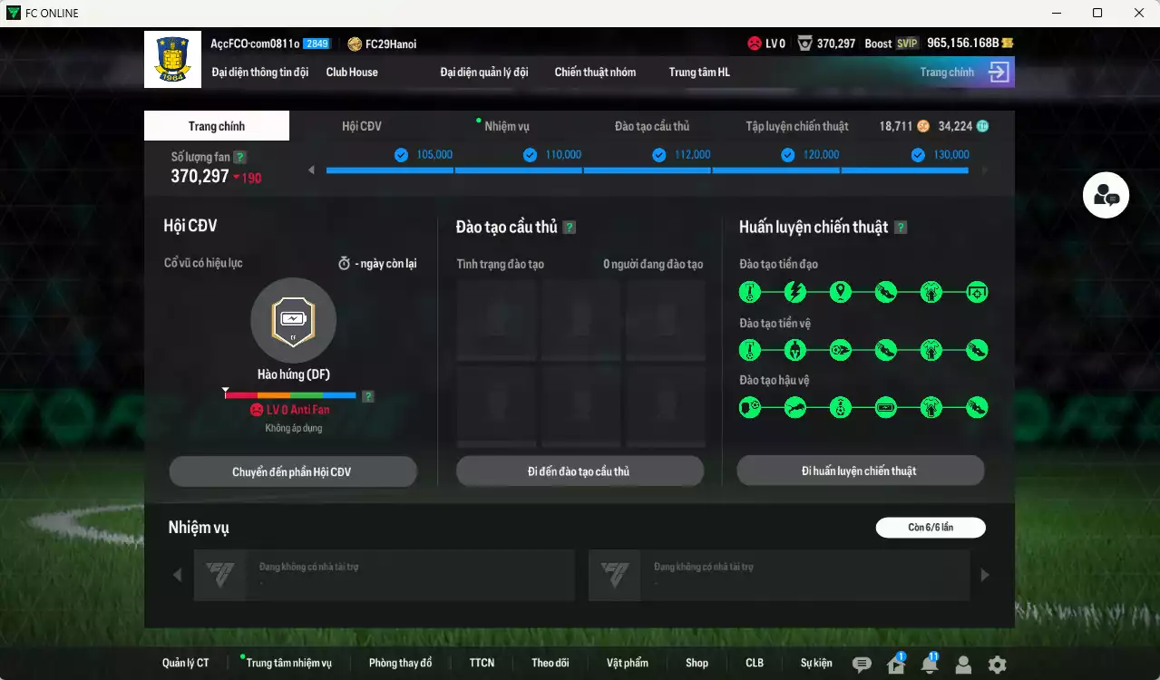 Ảnh ACC 965156b trắng vs Quang Hải PRM+5, có thẻ đổi tên, còn nhiều CP GIẢM THUẾ. HLV siêu Xịn, đã full bảng đào tạo chiến thuật