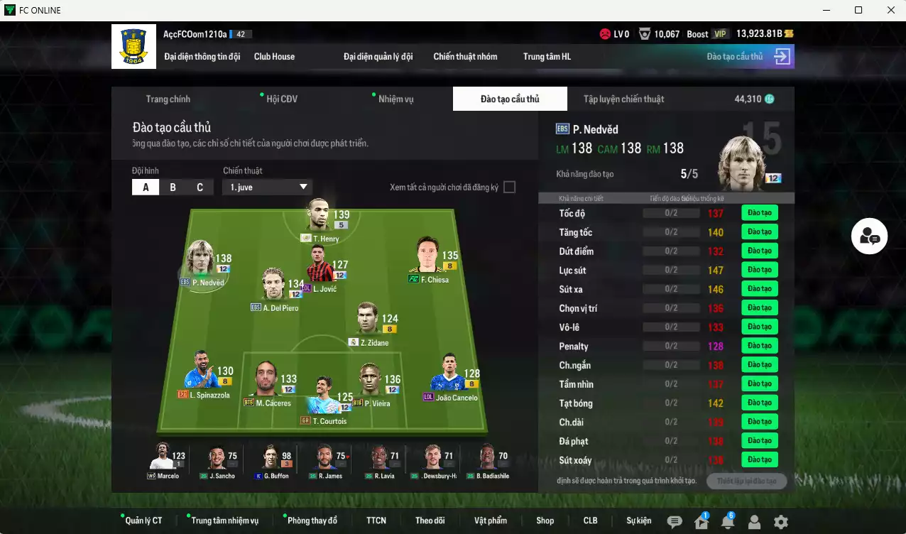 Ảnh [ACC Hiếm🔥] Juventus 2.813.910b có Nedved EBS+12, Del Piero EBS+12, Vieira BTB+12, Cáceres BTB+12, Henry ITM+5, Courtois GR+12, Zidane RMA, Chiesa FC, Jovic LOL+12... Còn nhiều CP GIẢM THUẾ, dư 44.000TC, VIP BK Tháng 11