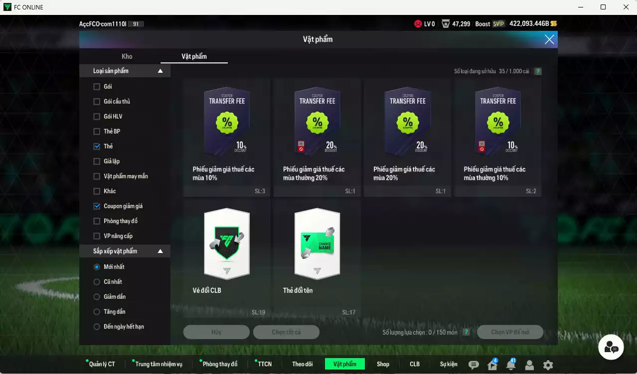 Ảnh ACC 422073b trắng, có thẻ đổi tên. HLV Xịn