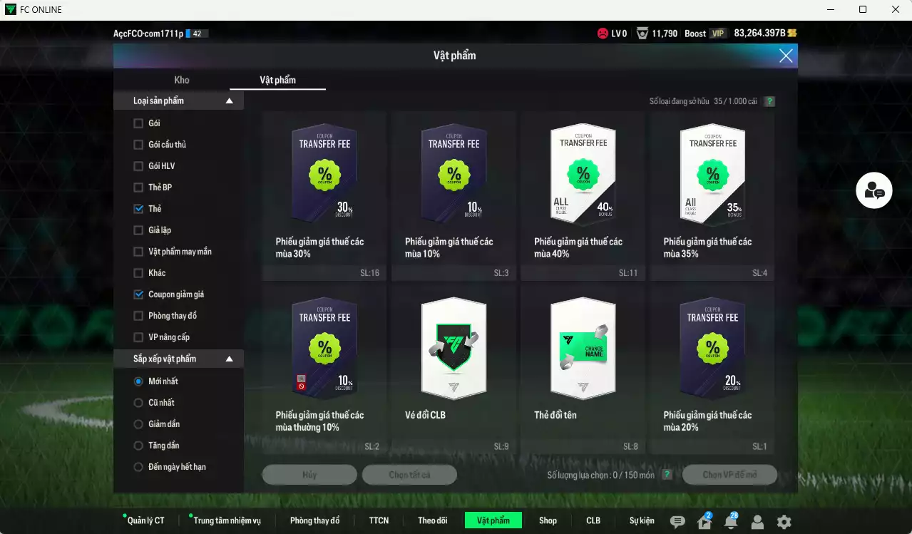 Ảnh Full mùa CC+8 1.397.190b dư 83kb có Matthaus, Beckham, Henry, Eto, Maldini, Lúcio, Figo, Cafu, Carlos, Lewandowski, H. Son, B. Cha... CC+8. Còn nhiều CP GIẢM THUẾ