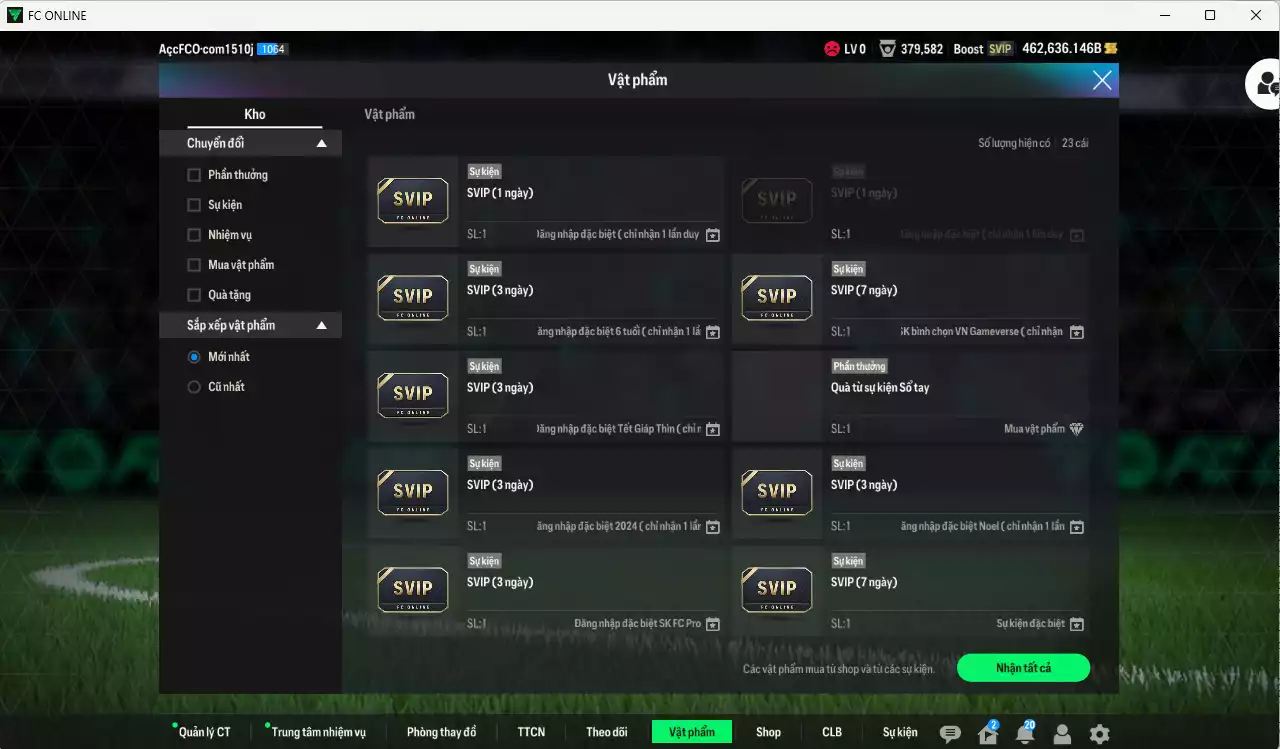 Ảnh ACC 462636b trắng, có thẻ đổi tên. HLV Siêu Xịn, đã full hơn nữa bảng đào tạo chiến thuật