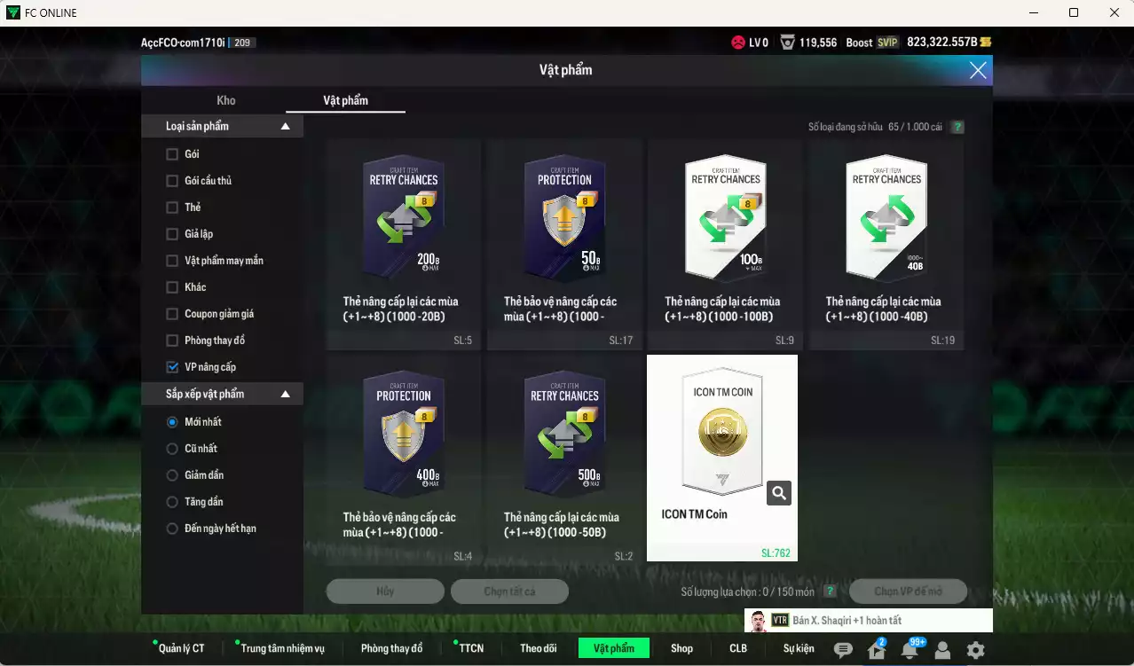 Ảnh ACC 823322b trắng, có thẻ đổi tên, còn CP GIẢM THUẾ. HLV Xin, dư 43.000TC