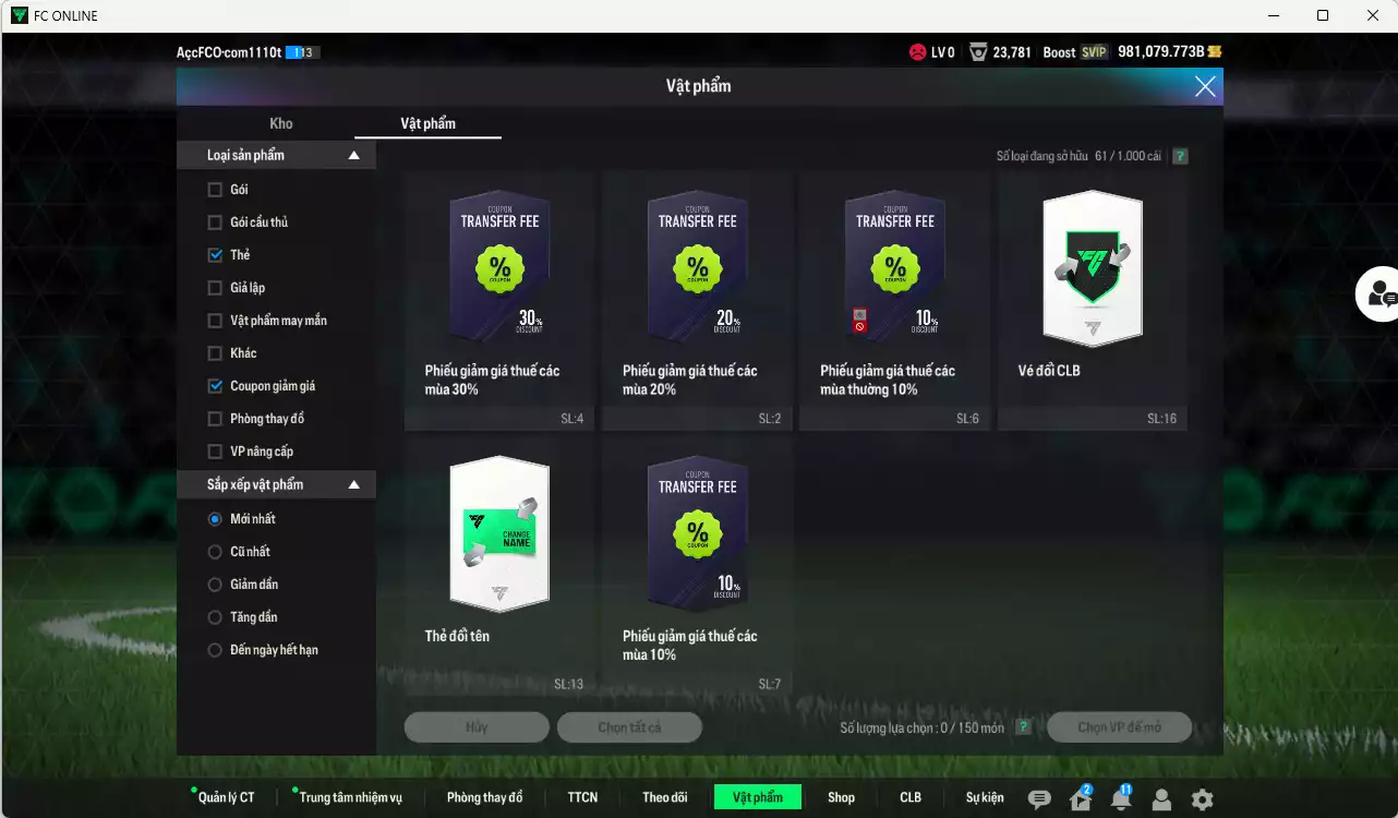 Ảnh ACC 981079b trắng, có thẻ đổi tên, còn CP GIẢM THUẾ. Dư 45.000TC