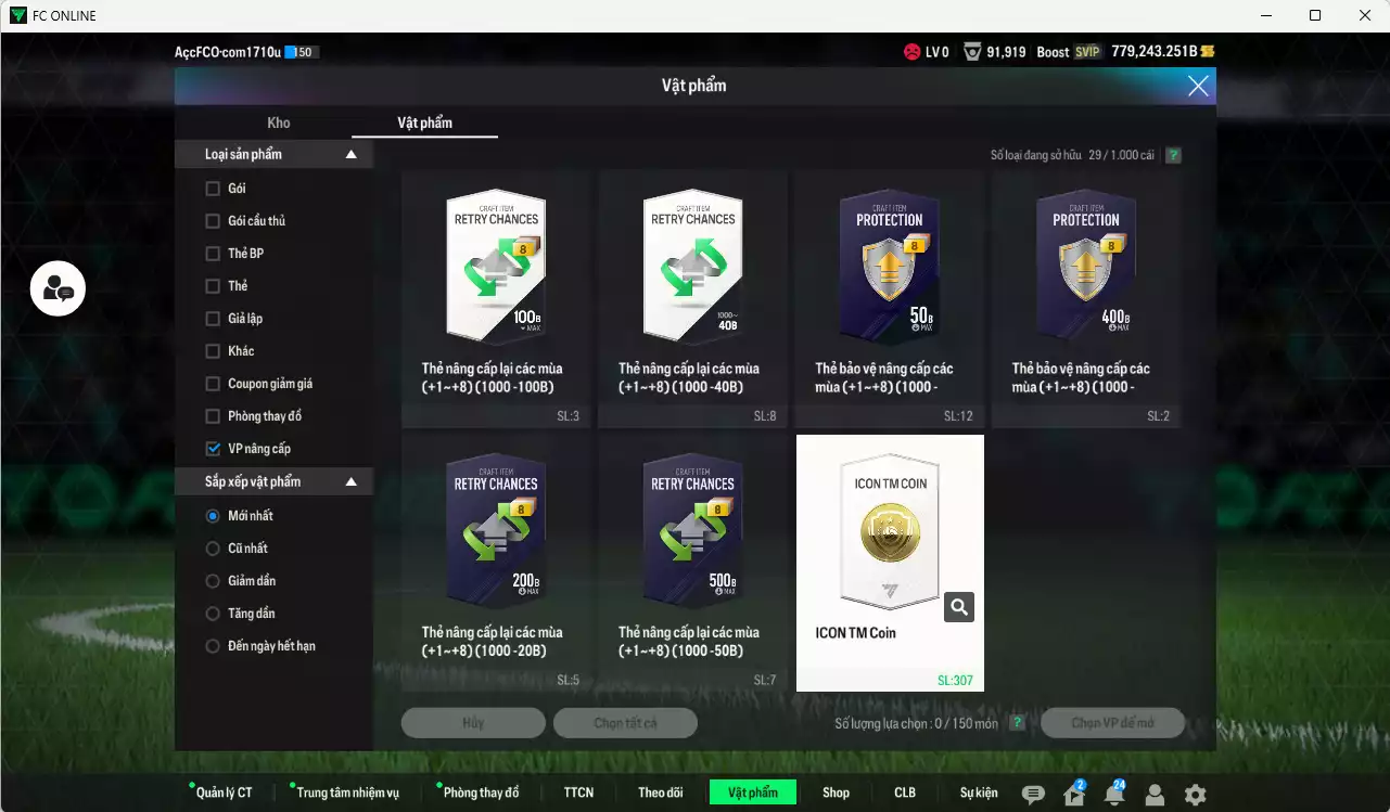 Ảnh ACC 776843b trắng, có thẻ đổi tên, còn CP GIẢM THUẾ. HLV Xịn