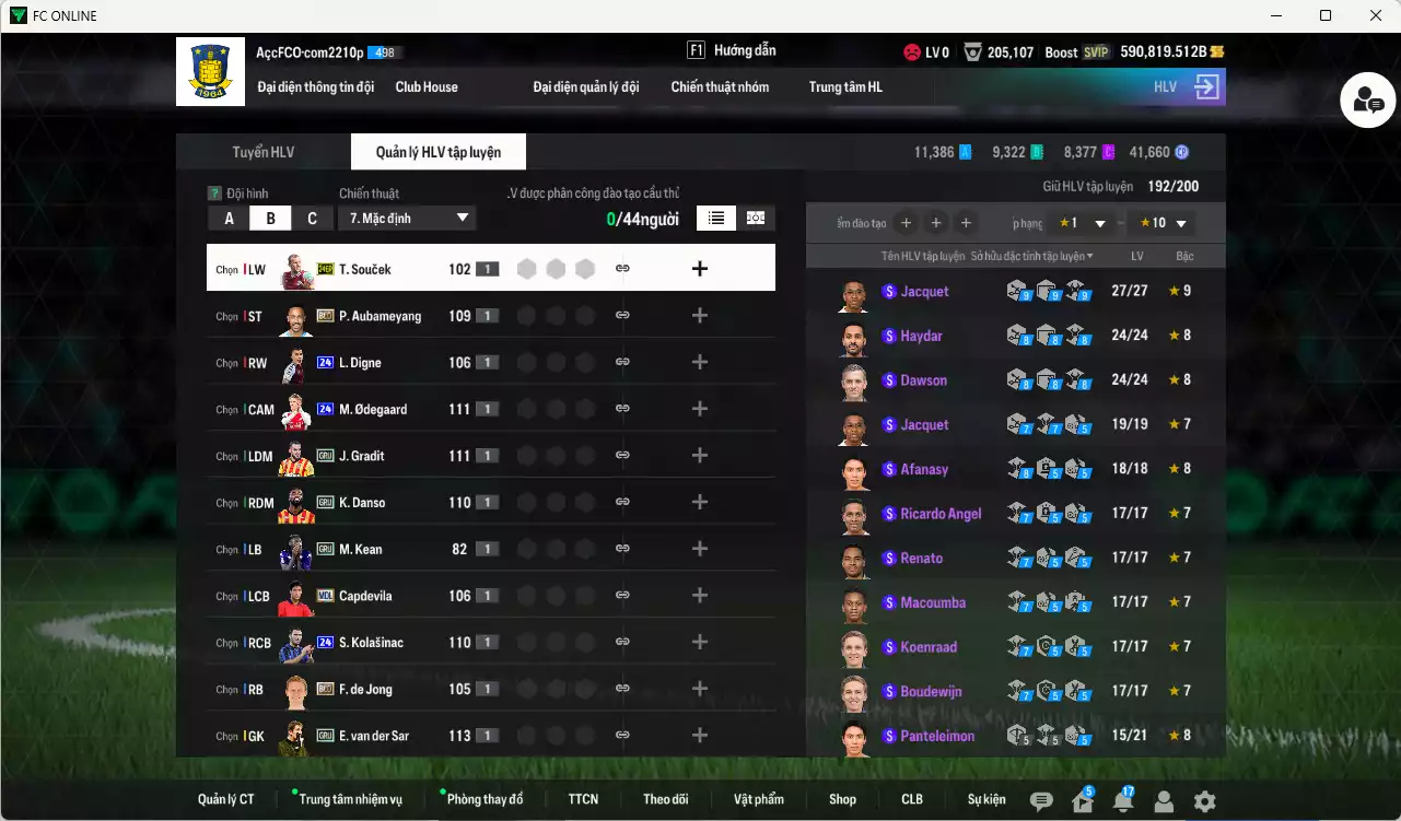 Ảnh ACC 590819b trắng, có thẻ đổi tên, còn nhiều SVIP. HLV Xịn, dư 66.000TC