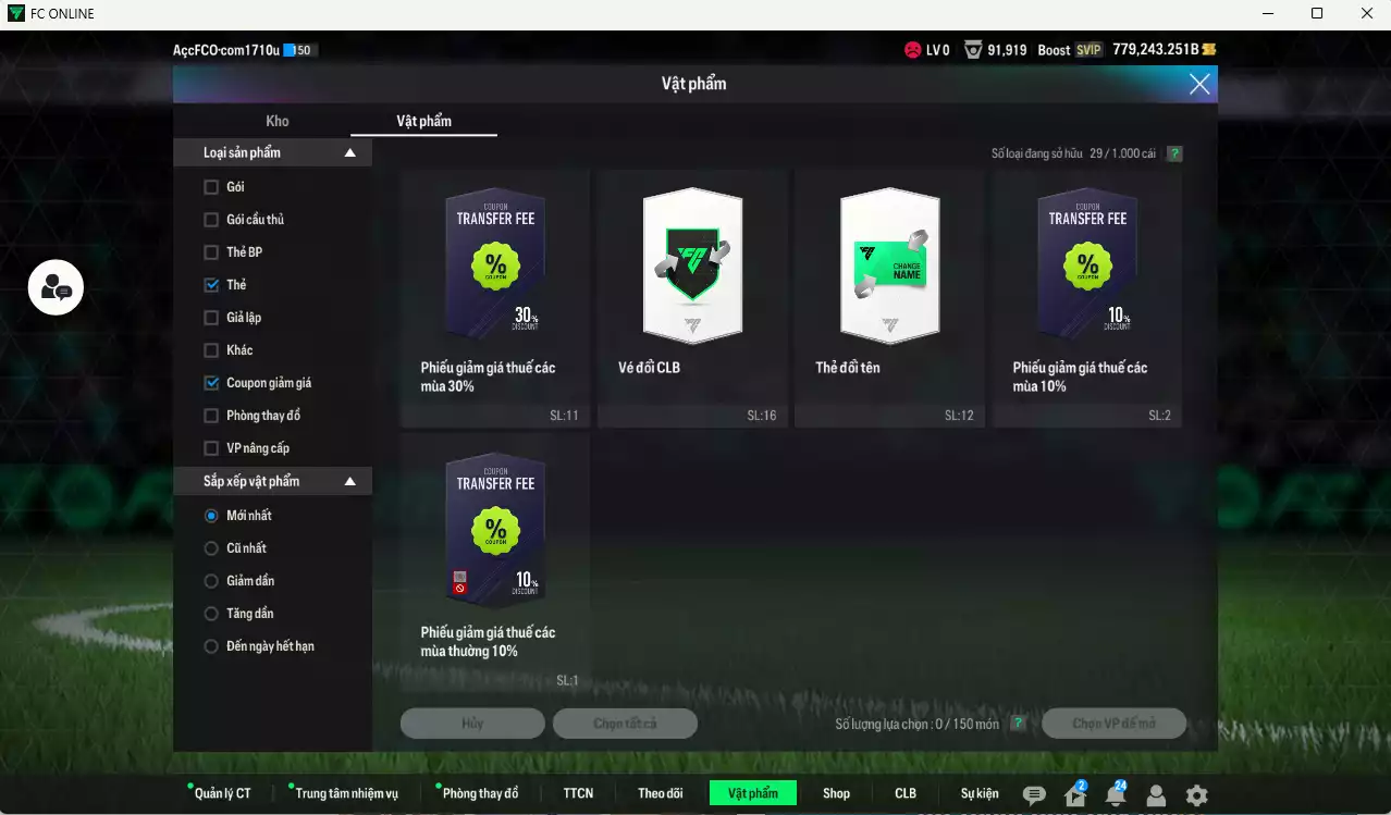 Ảnh ACC 776843b trắng, có thẻ đổi tên, còn CP GIẢM THUẾ. HLV Xịn